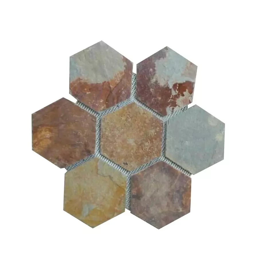 Mosaico Piedra Hexa Oxido- RG-M04R