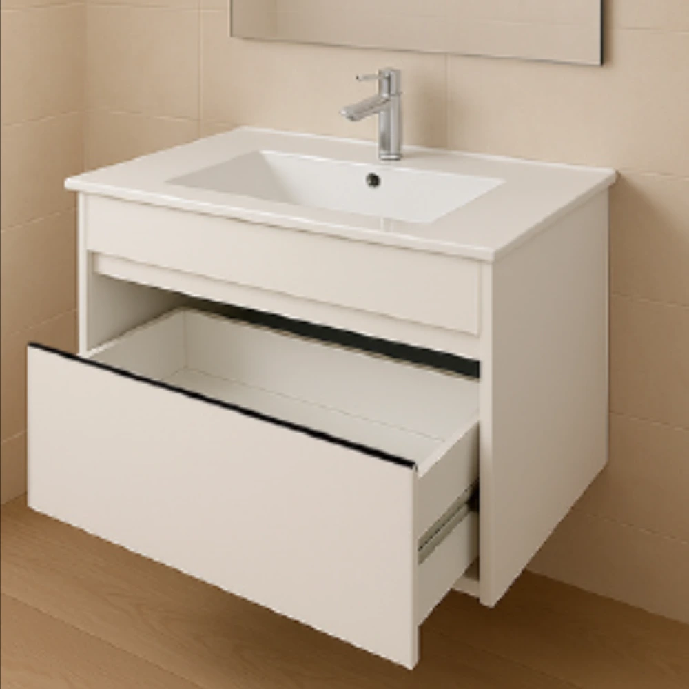 Mueble Venecia Colgante Blanco c/ Tiradores Negros 61 x 40