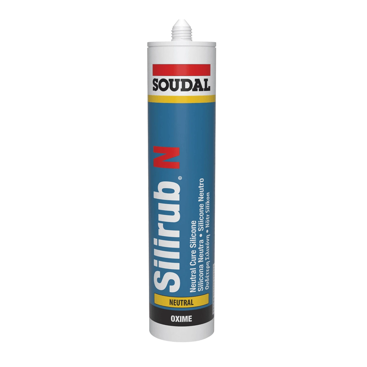 Silicona Neutra Multiuso Soudal Silirub Transparente – 300 mL