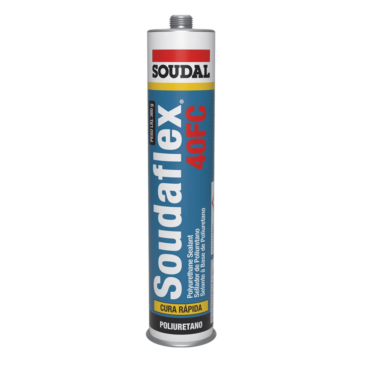 Sellador Adhesivo Poliuretano Soudal Soudaflex 40FC Gris – 300 mL