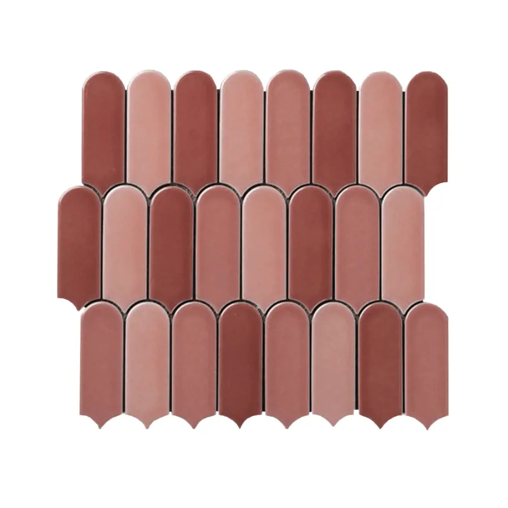 RG-X6 – Mosaico Pluma Rosado  28 x 29,6 cm
