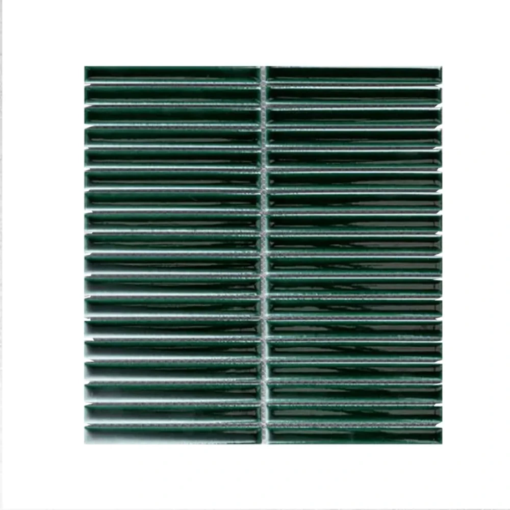RG-B1701 – Mosaico Lineas Verde Esmeralda  31,6 x 29,6 cm