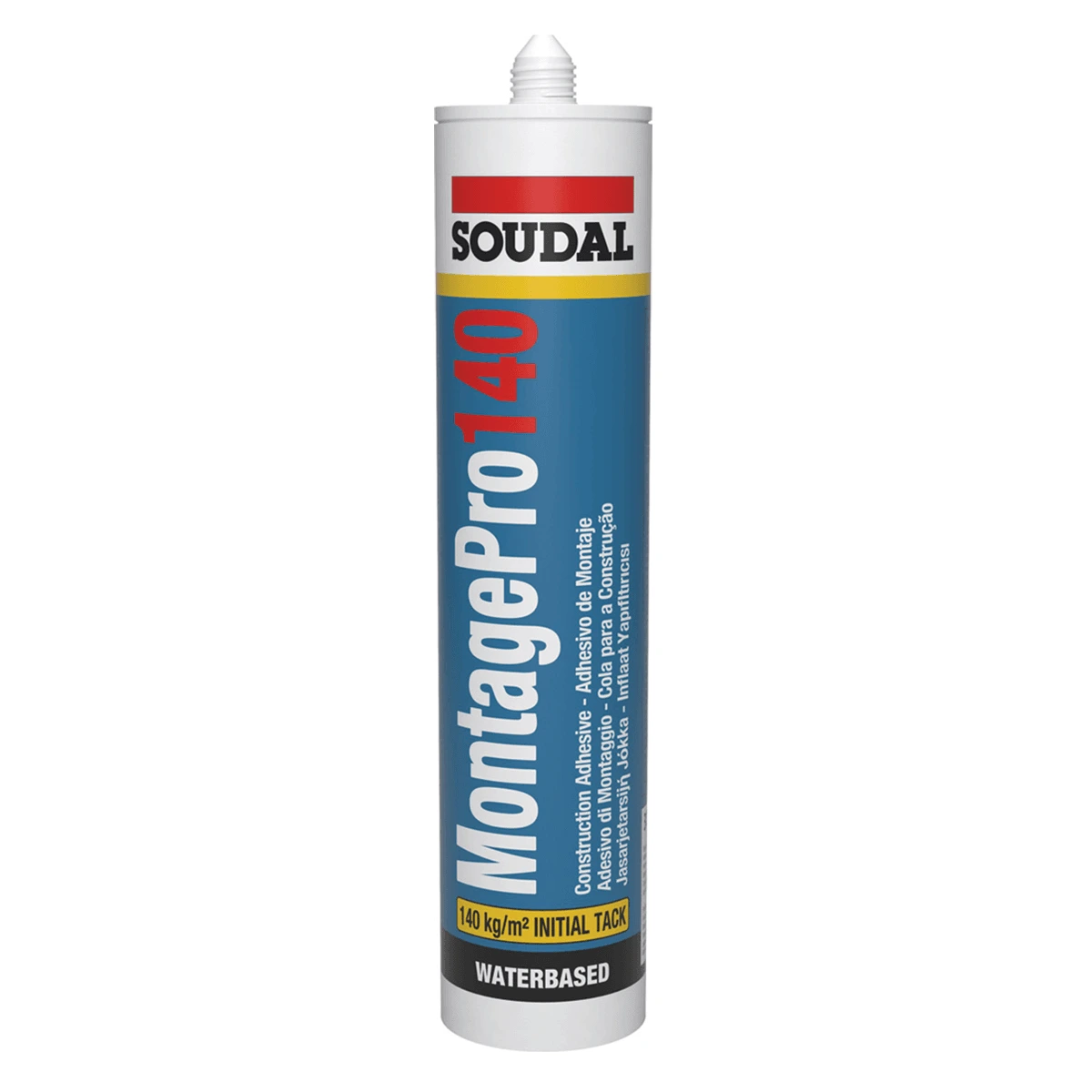 Adhesivo de Montaje Soudal Montage Pro 140 Clavo Líquido Blanco – 310 mL