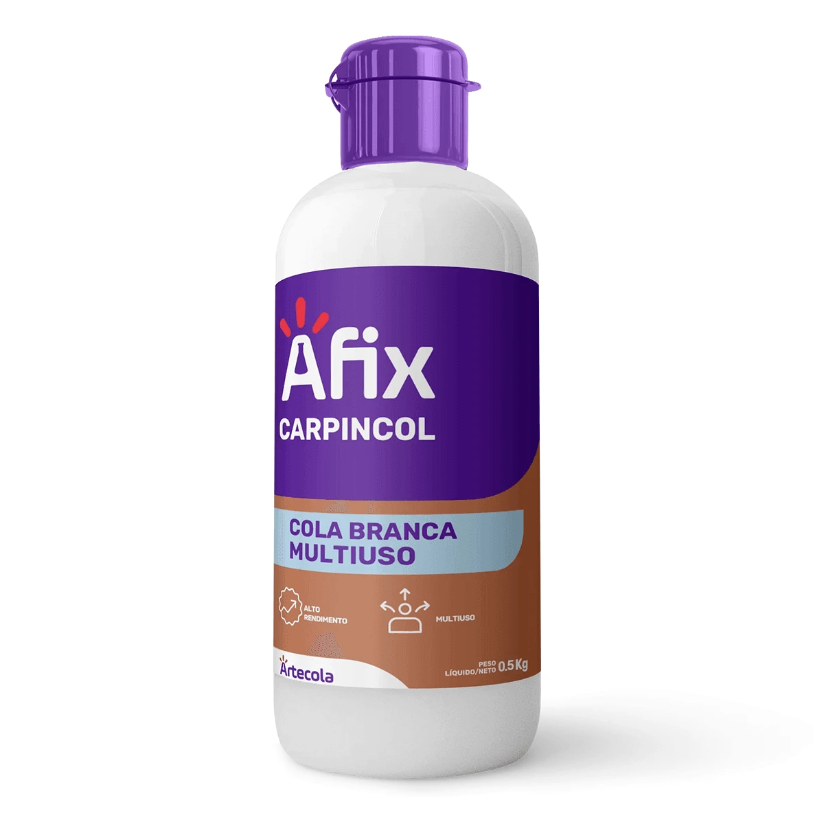 Cola Vinílica Multiuso Afix Blanca – Botella 0,5 kg