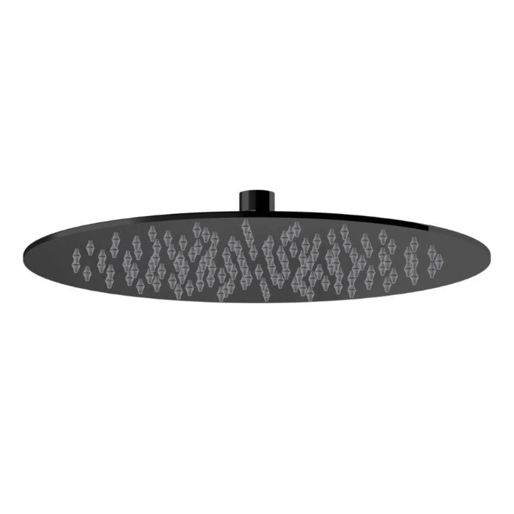 Roseta Acero Inox Redonda Negro Mate 25 cm