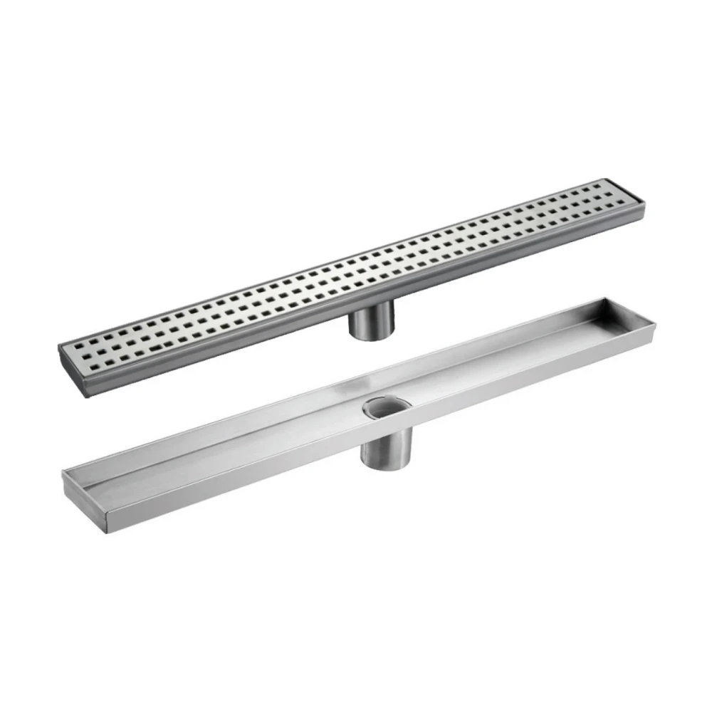 Rejilla Rectangular En Acero Inox 60 x 7cm  Salida  HORIZONTAL