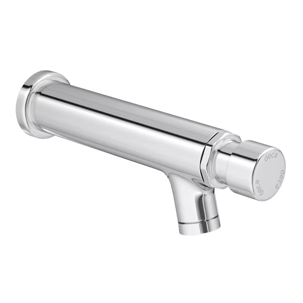 Grifería de lavatorio Temporizado de pared Decamatic Eco cromo Brillante
