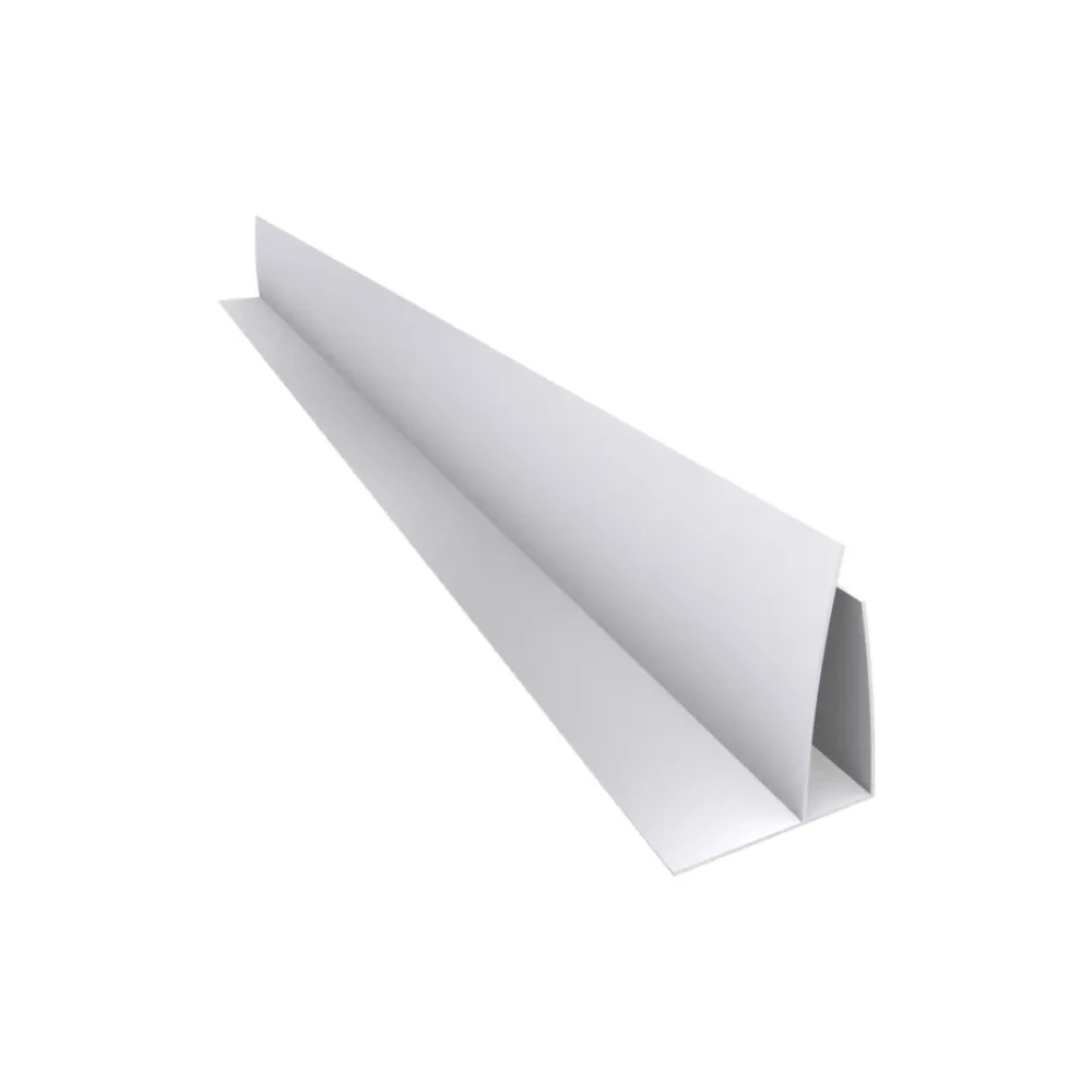 Perfil F PVC (5,95 mts) color Blanco