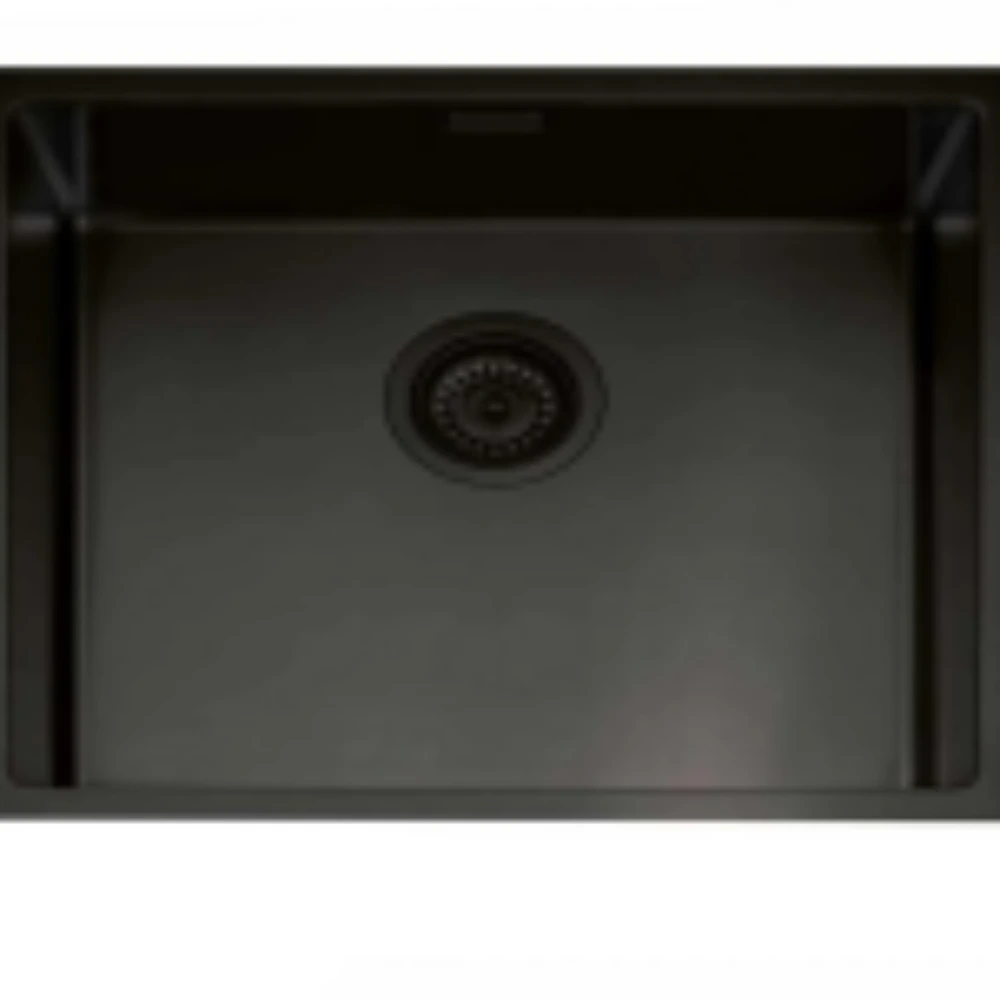 KOOK Simple Acero inoxidable NEGRO de 54 x 44 x 22 cm de pegar por ARRIBA O DEBAJO
