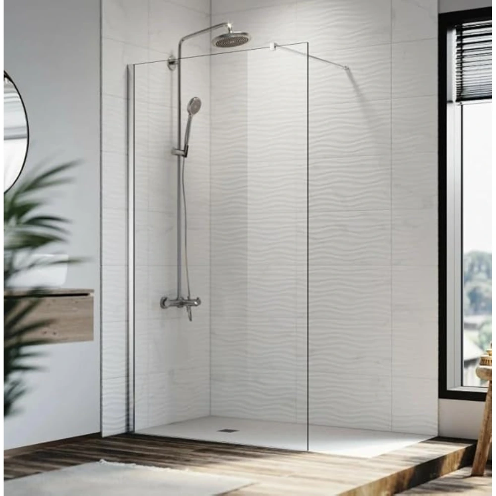 ZFDY190-60 ZOE Mampara c/ Perfil Cromado 60 x 1,90 cm
