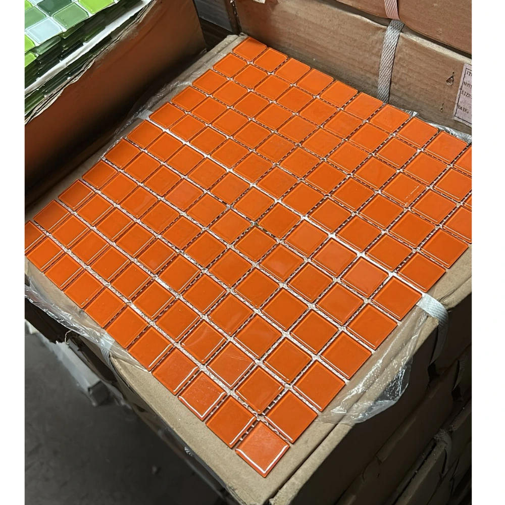 Pastilla Vidrio NARANJA 30 x 30 (2,5 X 2,5 )
