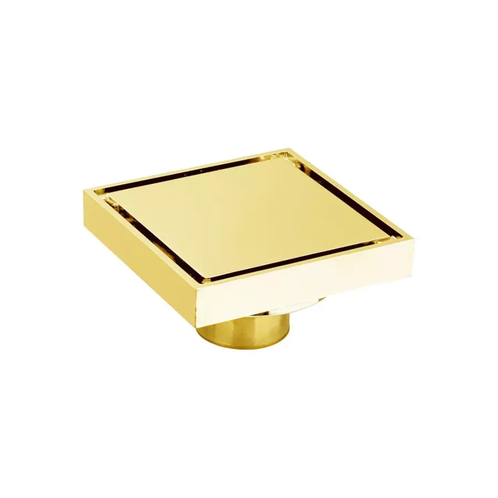 Rejilla ducha DORADO 10×10 cm Square Brushed Gold