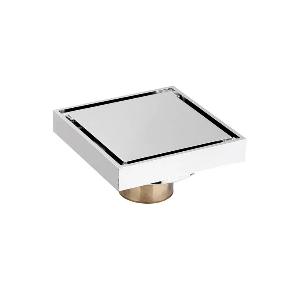Rejilla ducha 10×10 cm Square bronce cromado