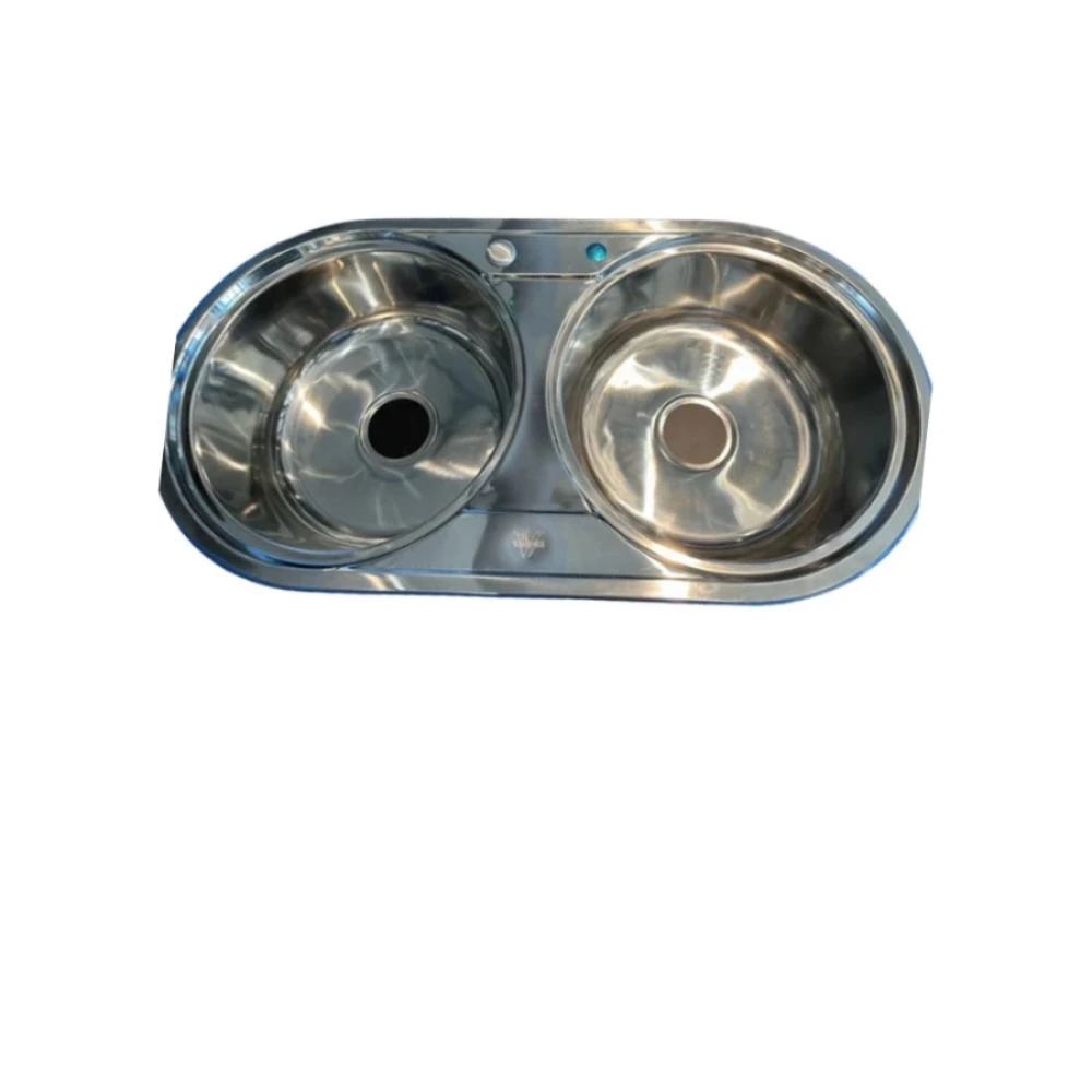 Pileta Doble Redonda Sobreponer 90 x 46 x 18