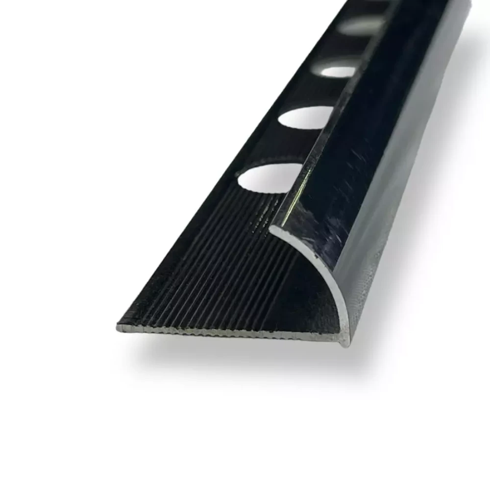 RG-1384- GUARDACANTO ALUMINIO NEGRO 1,1 x 244 cm