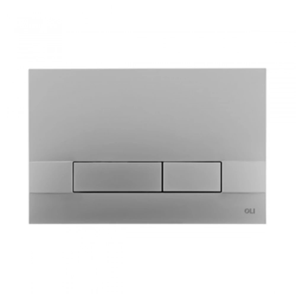 Placa pulsador 2 Teclas rectas Narrow cromo mate Olipure