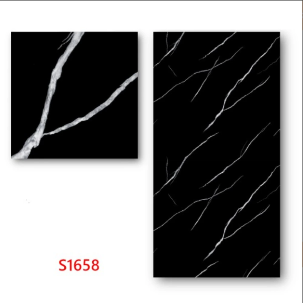 1658 – Placa de PVC simil Marmol Negro