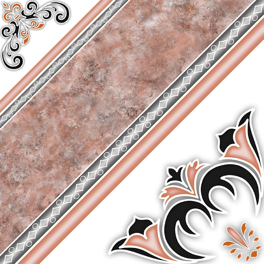 Diseño 35700 Marron  Geometrico Brillo Liso 45 x 45 cm