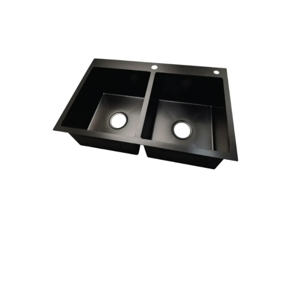 Pileta Doble Black 82 x 45 cm VINDEX