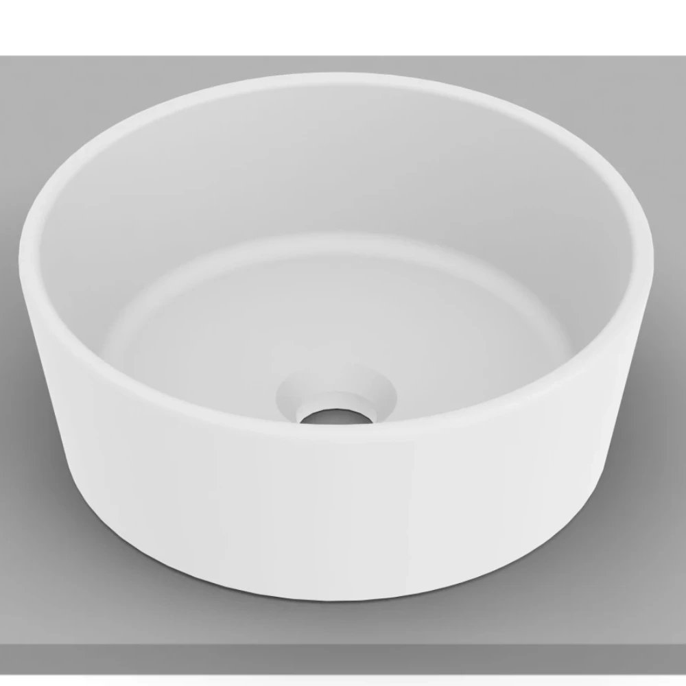 Bacha de  Apoyo de porcelana  350 Óptica Blanca