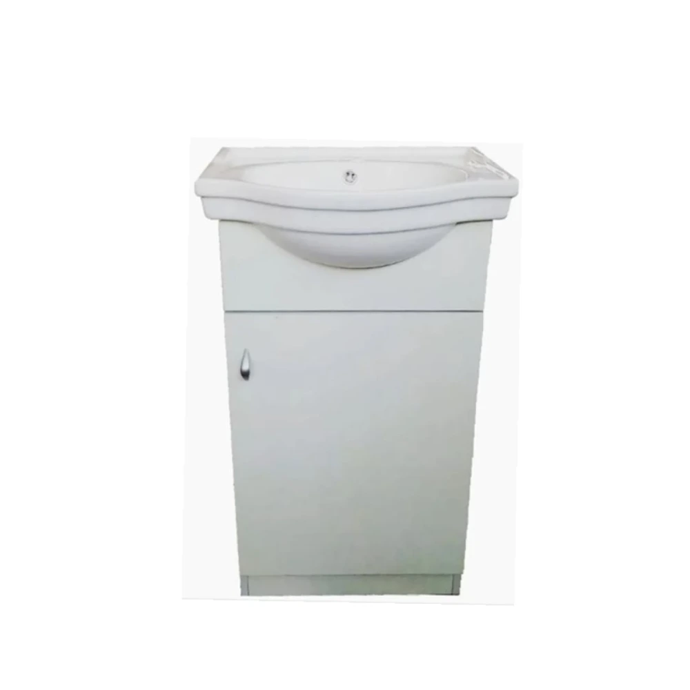 Mueble Eco 50 cm Blanco ,de pie, mesada losa.