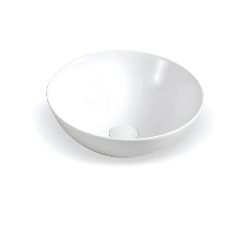 Lavatorio de Apoyo Redondo Blanco Línea Zoe – 41,5 x 15,5 cm