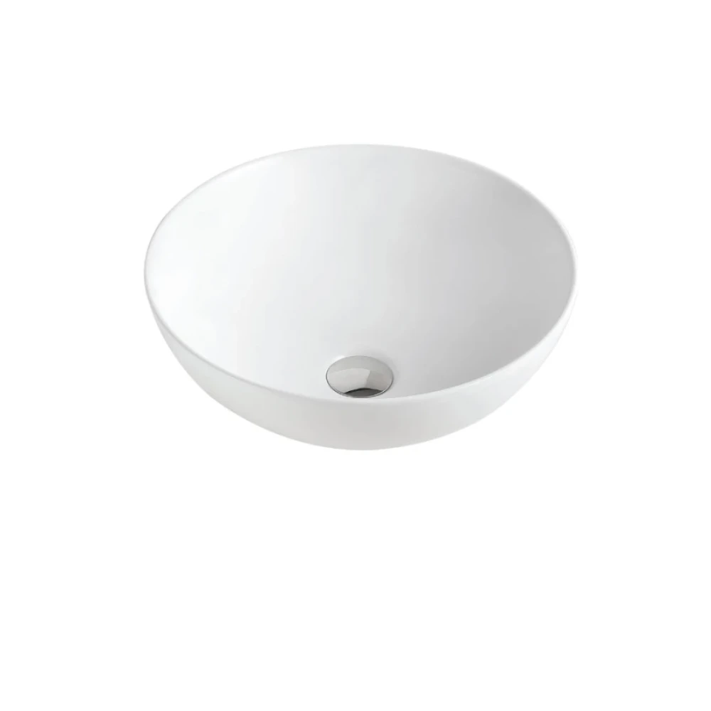 Lavatorio de Apoyo Redondo Blanco Brillante Línea Zoe – 32 x 14 cm