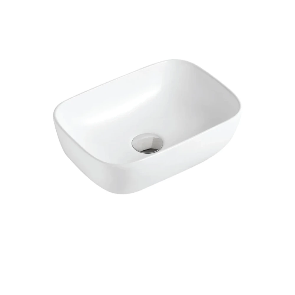 Lavatorio de Apoyo Rectangular Blanco Brillante Línea Zoe – 36 x 25 x 11 cm