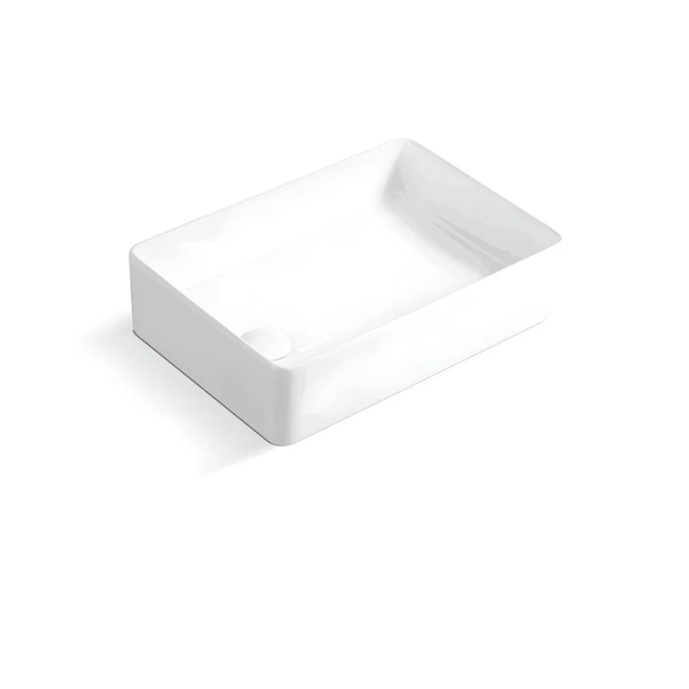 Lavatorio de Apoyo Rectangular Blanco Línea Zoe 50 x 34 x 12,5 cm