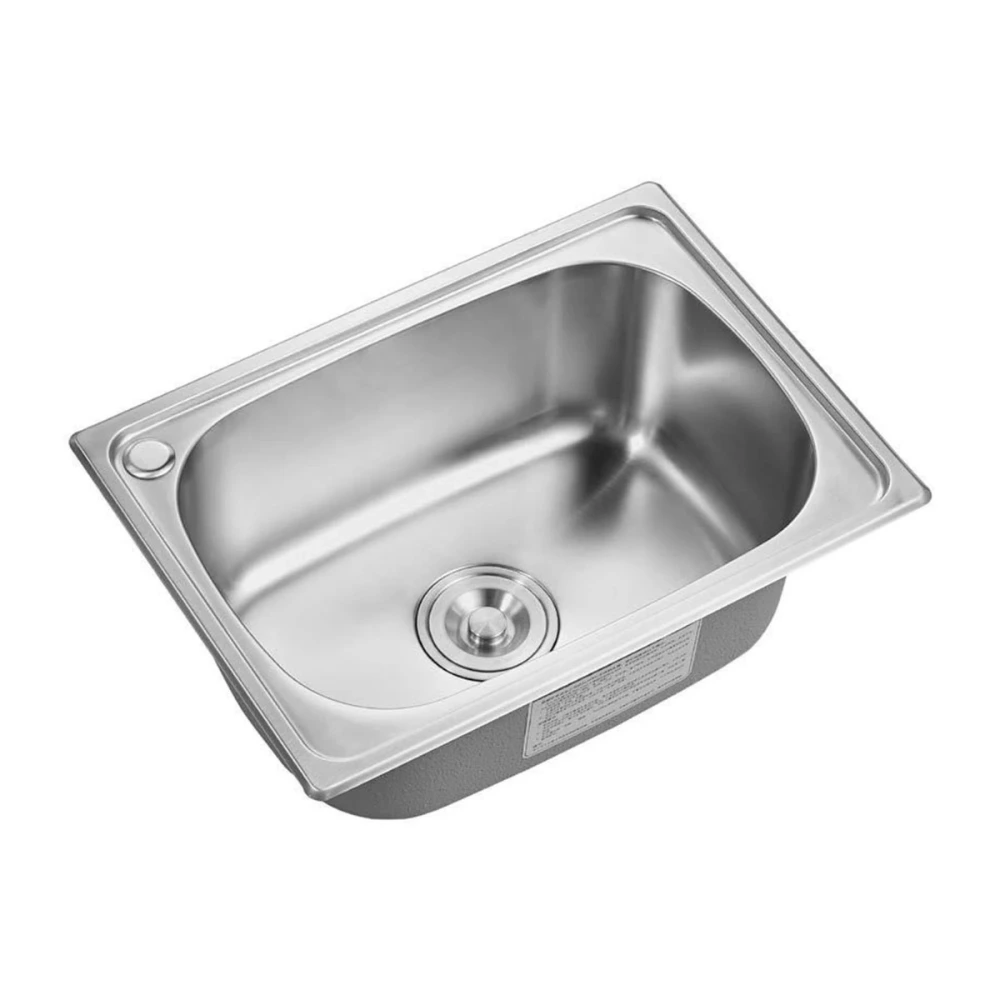 Pileta Simple de Cocina Acero Inox 52.5X37.5X20.5 cm Sobreponer