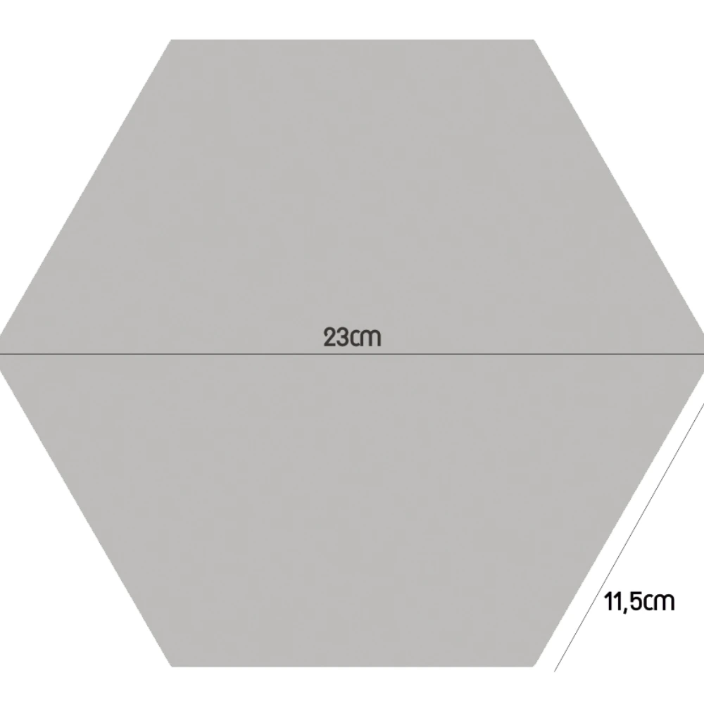 Rev. Hexagonal Cinza 20 x 23 cm