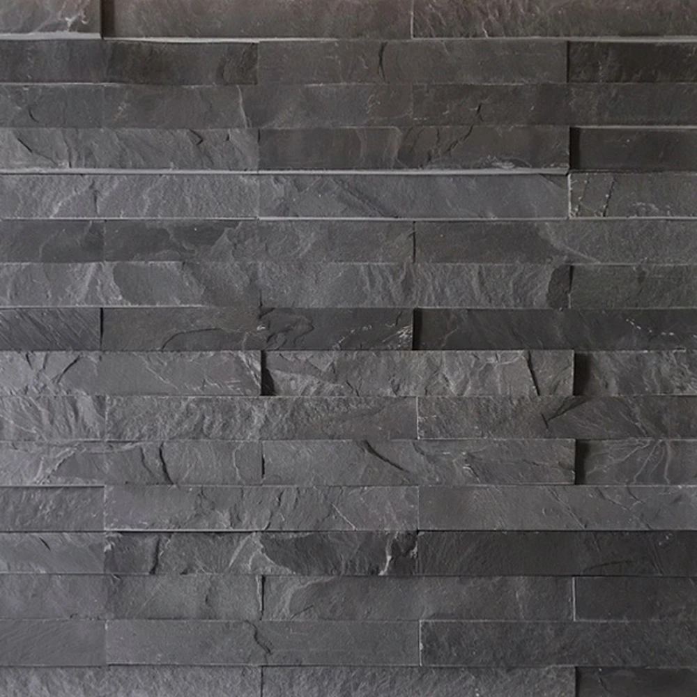 Piedra Natural Brick Negra CS001 – 15 x 60