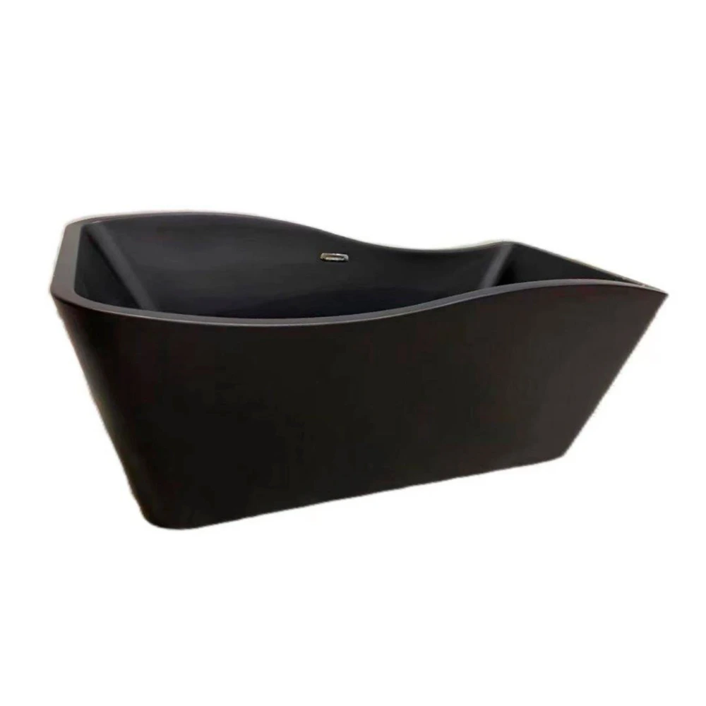 Bañera simple autoportante 170x78x65cm  Negro Mate