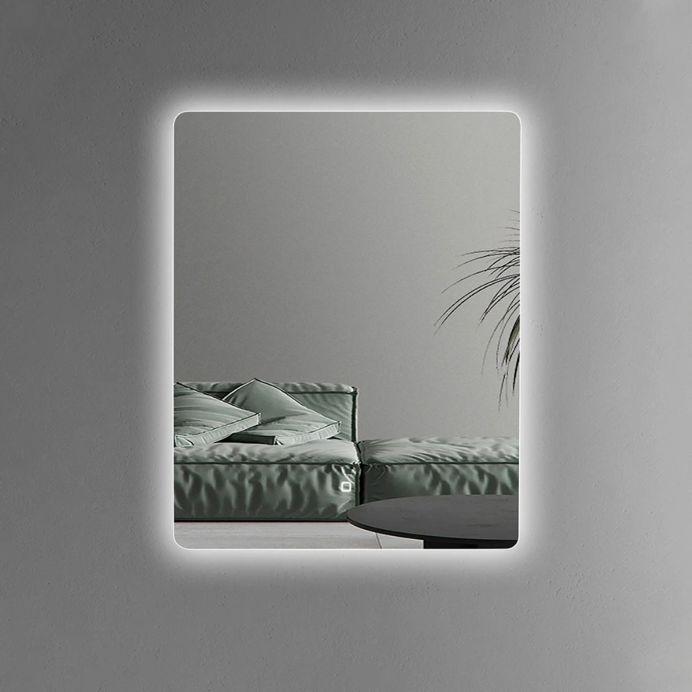 Espejo frameless 70 x 90 con luz led , antiempañante y sensor one touch.