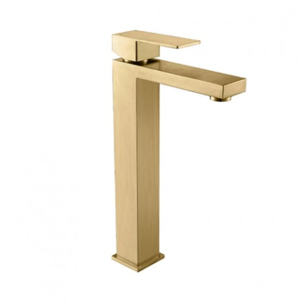 Lavatorio Monocomado Alto Dorado Mate