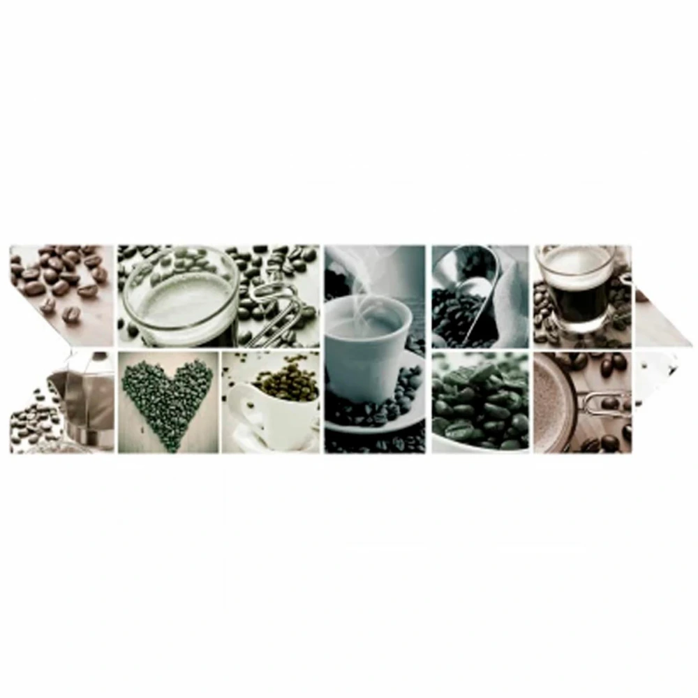 Guarda con decorado mixto granos de cafe de 8×25 azulmat