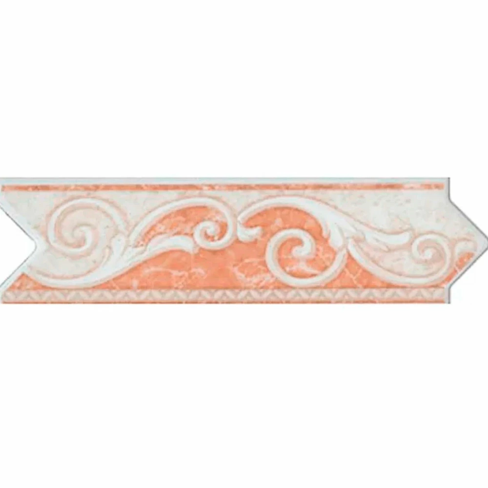 Guarda con decorado de arabesco beige y blanco de 6×20 azulmat