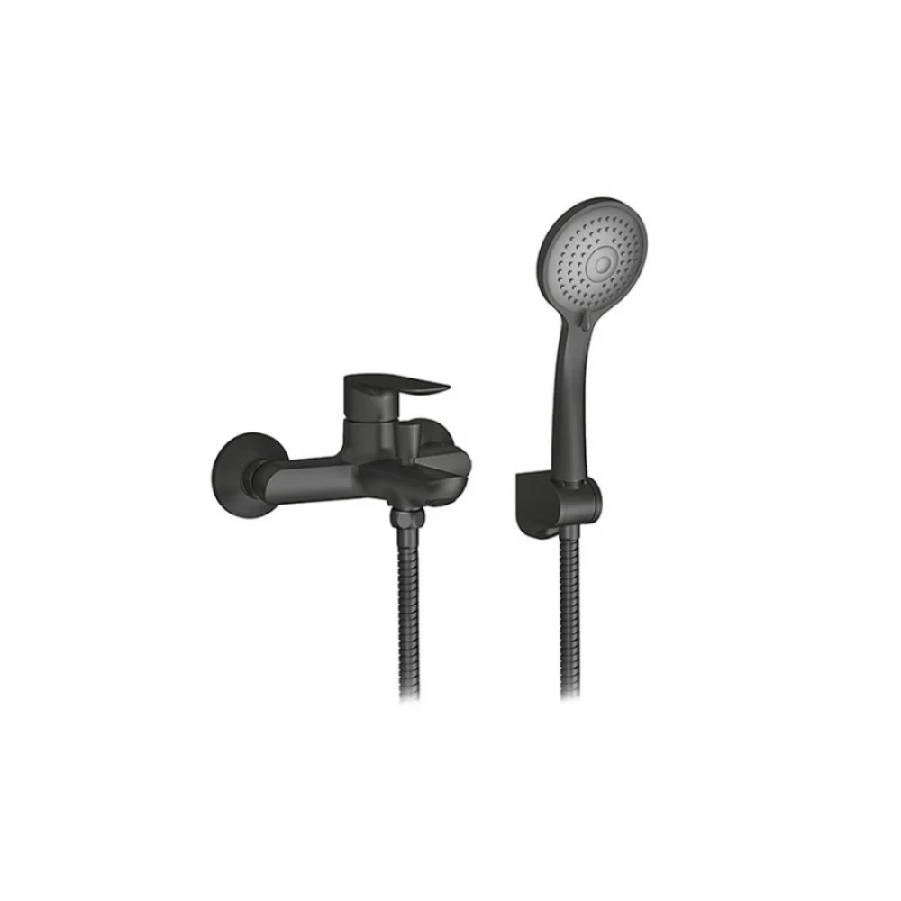 Grifería de Baño Ducha Exterior Negro Línea Coty