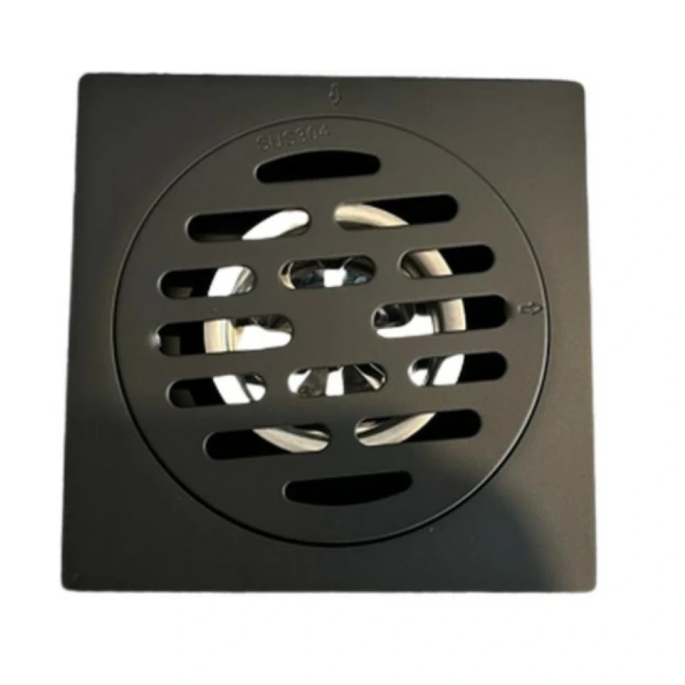 Z1009 Rejilla cuadrado ranurado Negro Mate 10×10