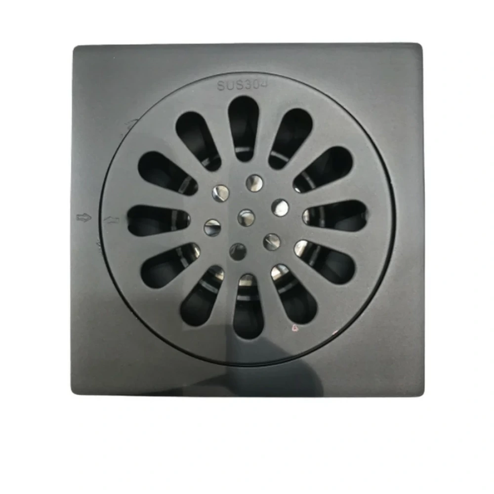 Rejilla cuadrado flor Negro Mate 10×10