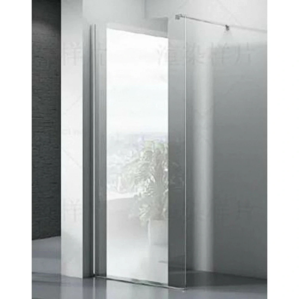 ZFRY130 -Mampara/Paño Fijo c/ Perfil color Plata en Aluminio 100 x 195cm