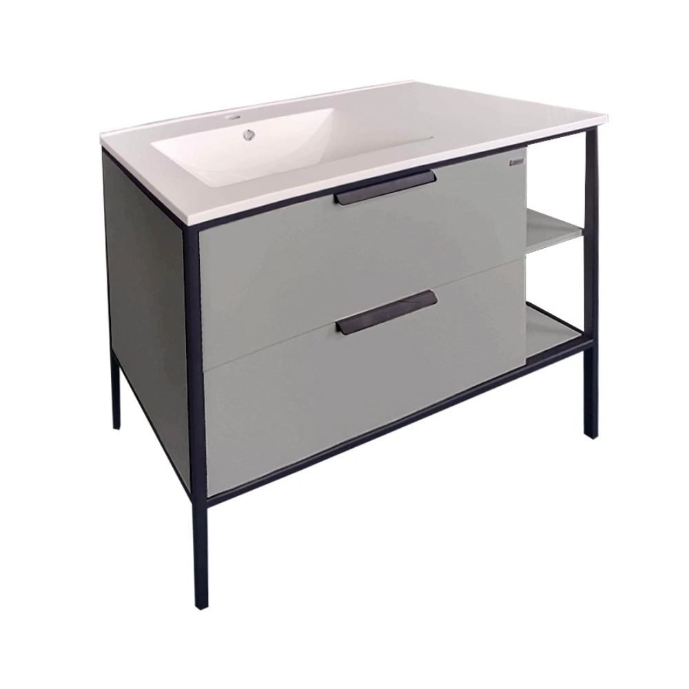 Mueble c/mesada Black Frame Gray 90cm