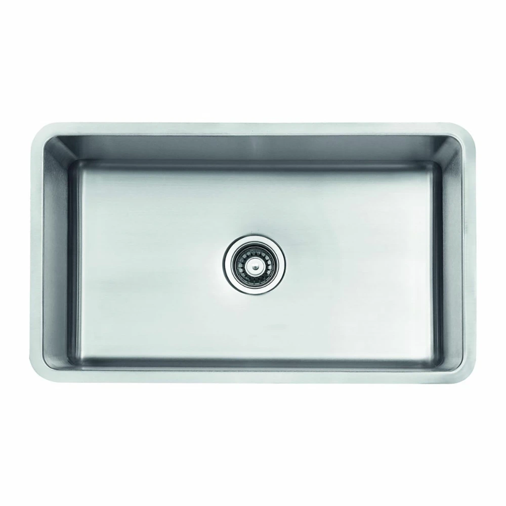 Pileta de cocina acero inoxidable  76.2×45.7x23cm bajo y sobre meda aqualia