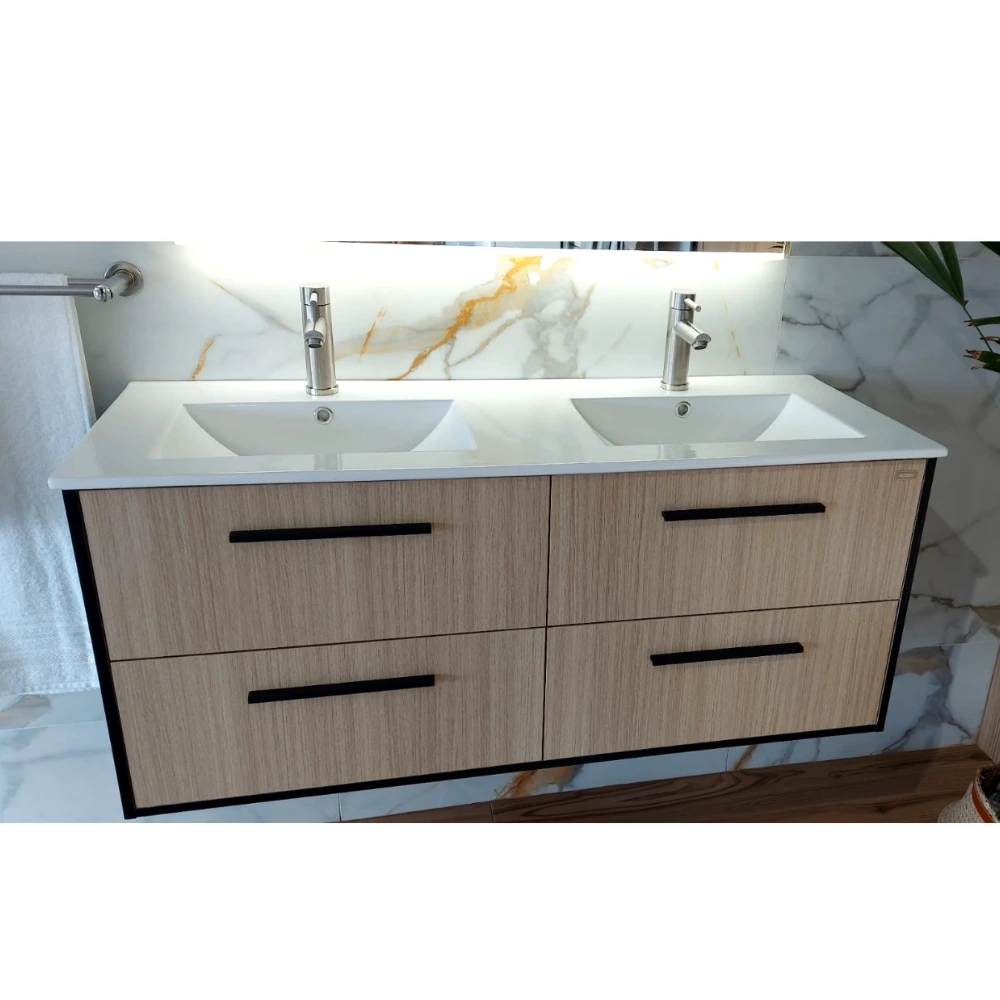 RGM-1200BR- Mueble + Mesada 4 cajones con tirador 120x46x52cm