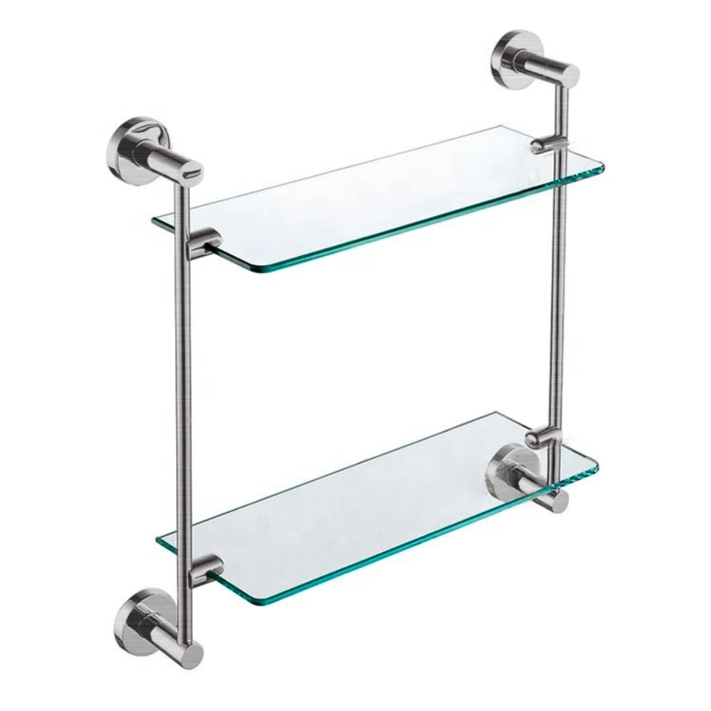 Repisa Vidrio Doble Project Cromo