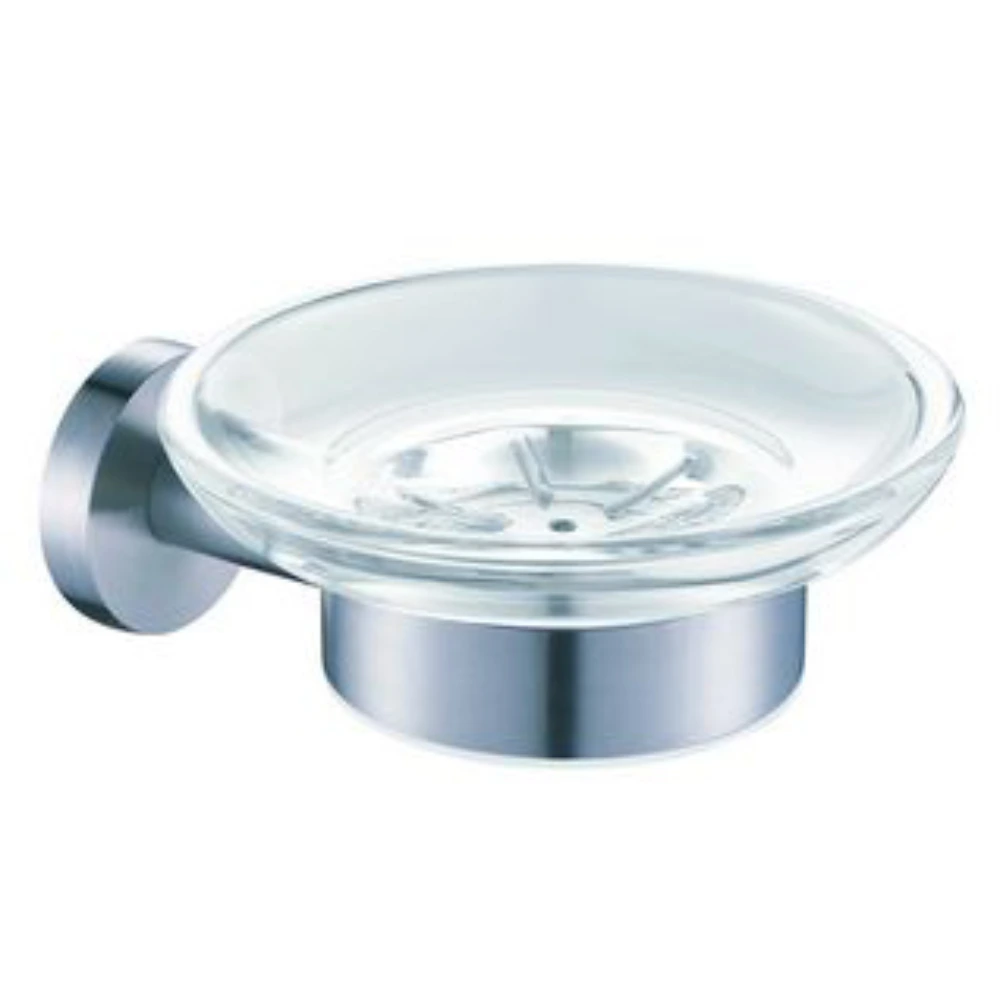 Jabonera de Vidrio Inox Cromo