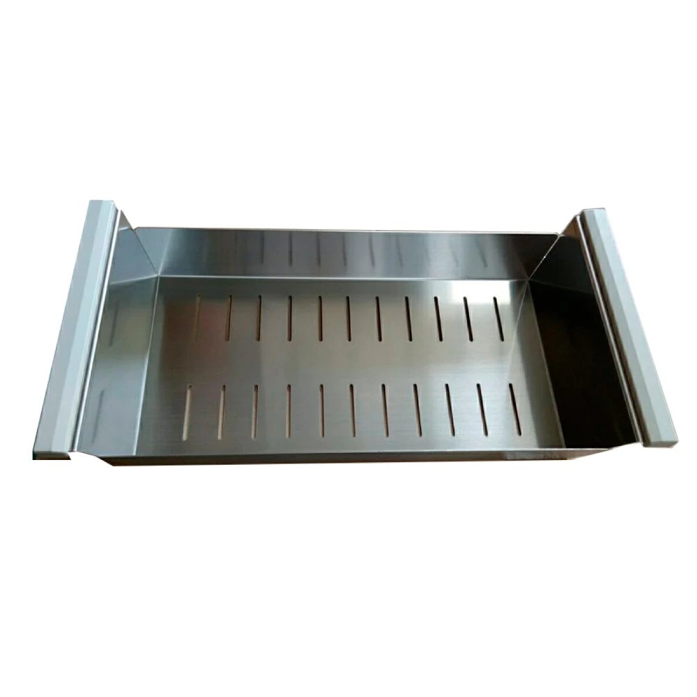 Escurridor inox satin 38x20cm c/goma de apoyo p/pileta 7545SI