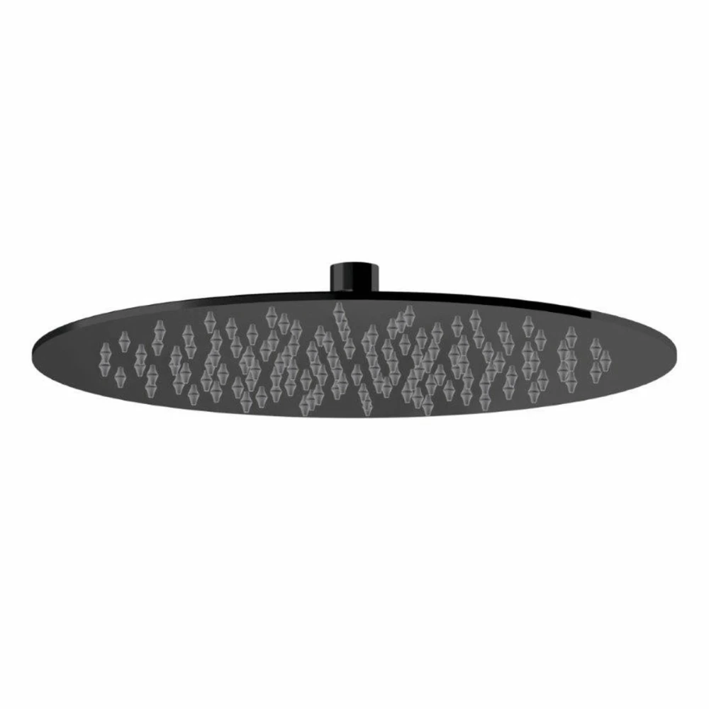 Roseta 25cm Ac. Inox. VERCELLI negro mate