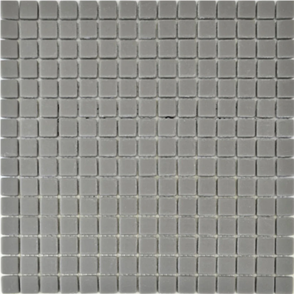 Mosaico vidrio gris mate