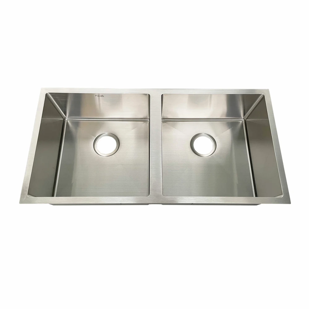 Pileta doble ac. inox. satin -88.8×44.4x22cm (embutir)
